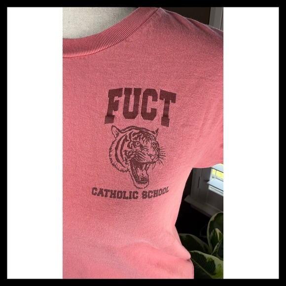 FUCT‎ Catholic School VINTAGE FUCT Y2K Skater T-shirt Women's Size Small Grunge - Picture 11 of 16